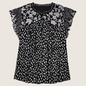 NEW BA&SH Bronx Flutter Sleeve Blouse